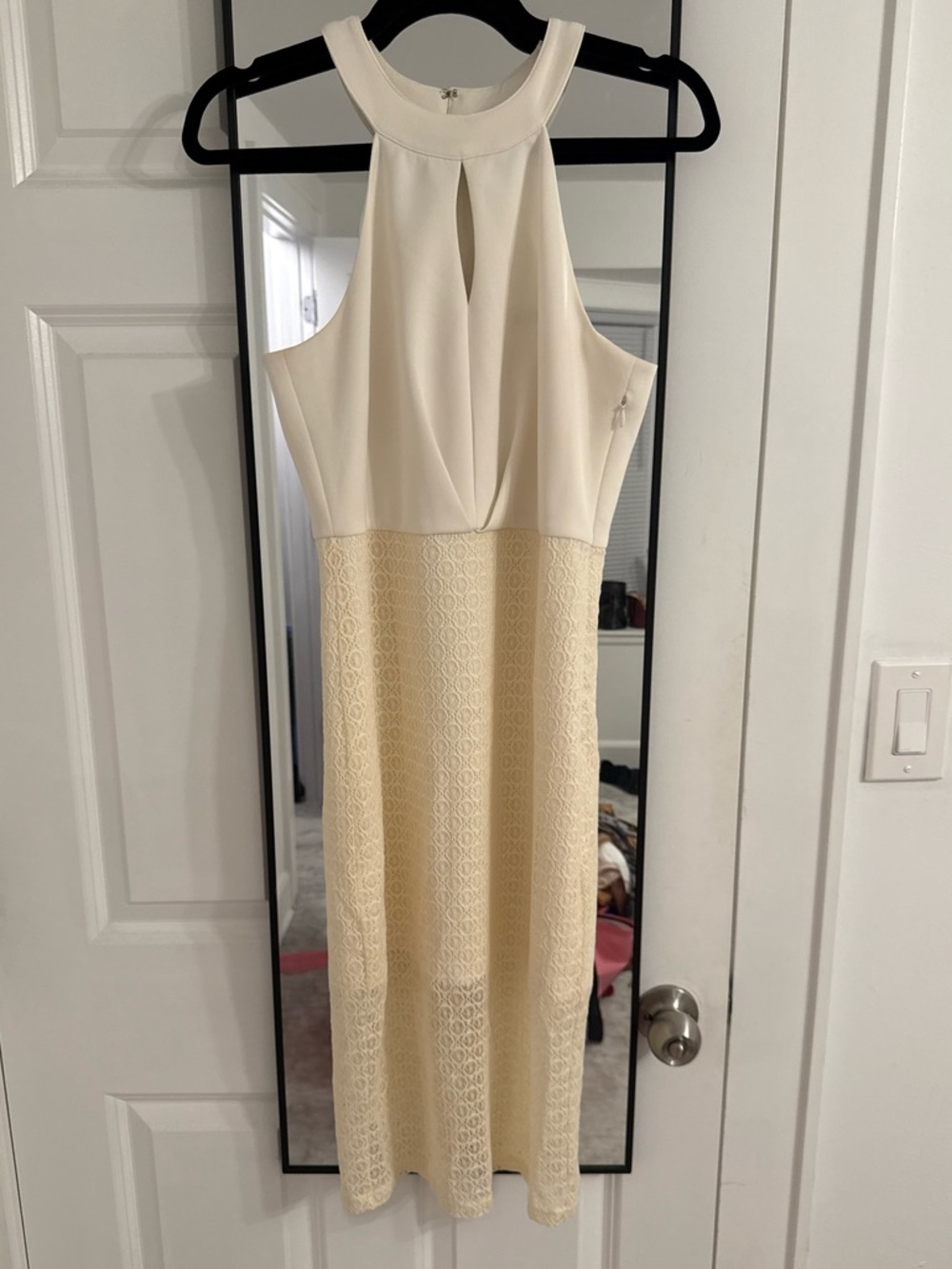 Love by Love Republic halter neck cream dress